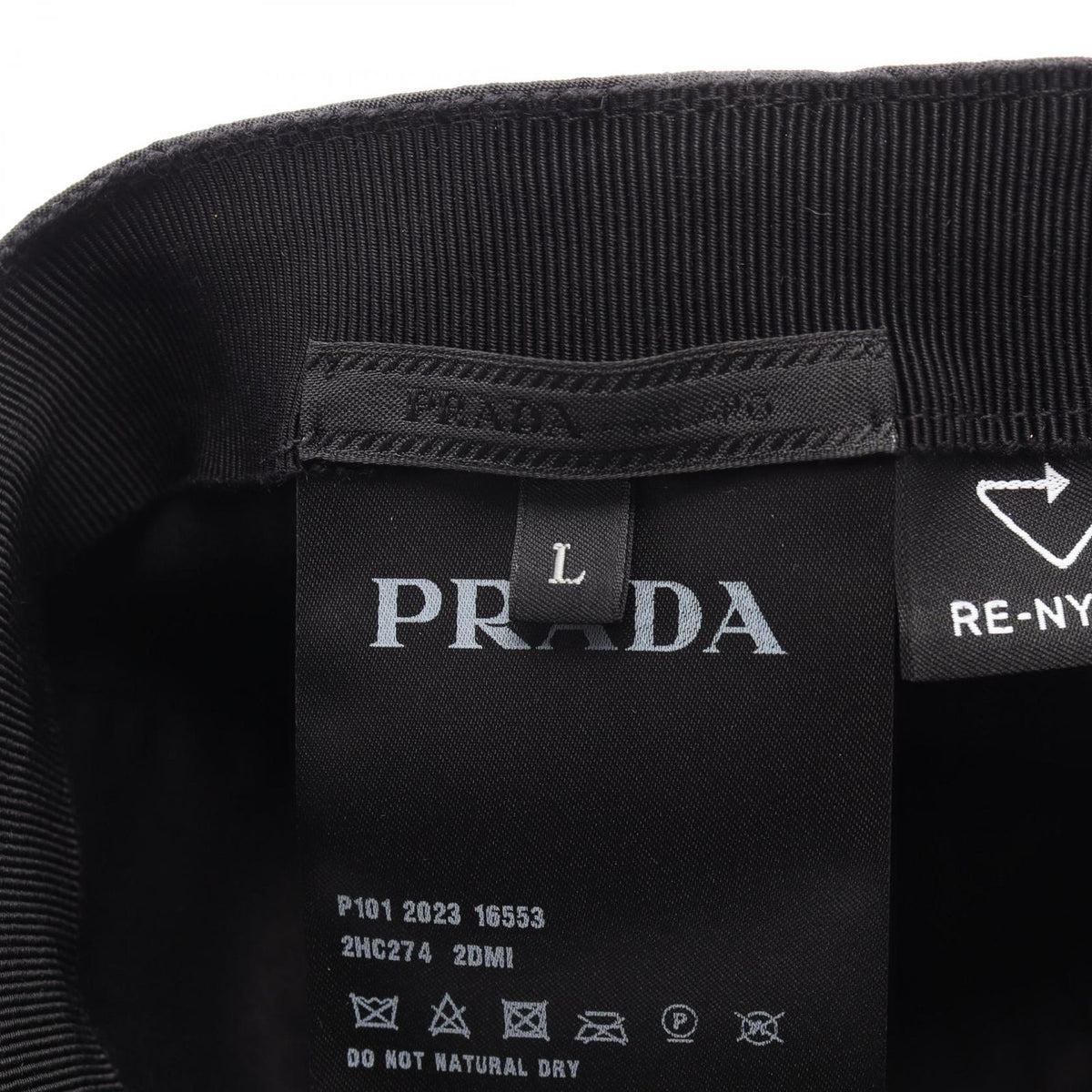Prada Cap Re-Nylon Black Nylon Baseball Cap Hat — view 4