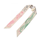 Hermes Scarf Twilly Boucles Et Maillons Fiselle Rose Vif Silk — view 2