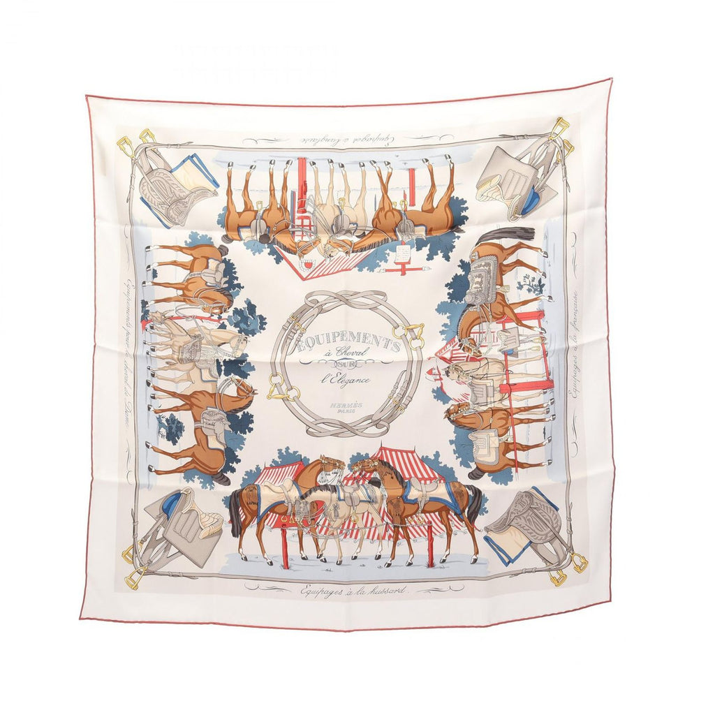 Hermes Scarf Carre 70 Equipements a Cheval Sur L'elegance Silk