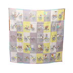 Hermes Scarf Carre 90 Voitures Exquises Gray Silk
