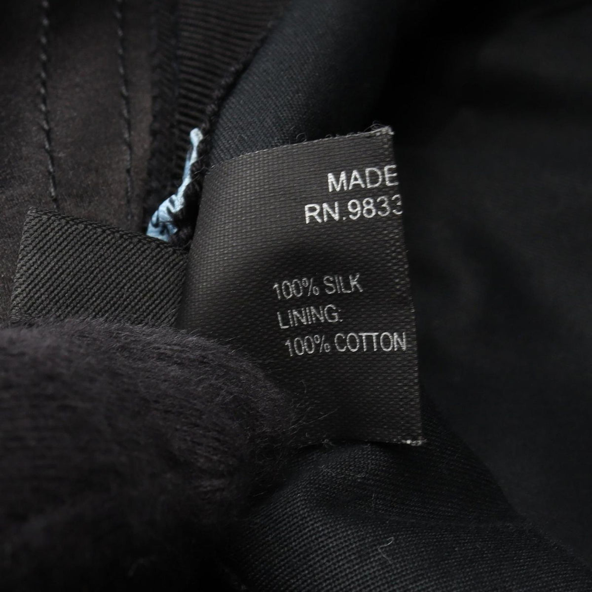 Prada Hat Triangle Logo Ribbon Bucket Silk Hat — view 5