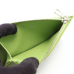 Louis Vuitton Coin Card Holder Case Baseball Green Leather — view 3