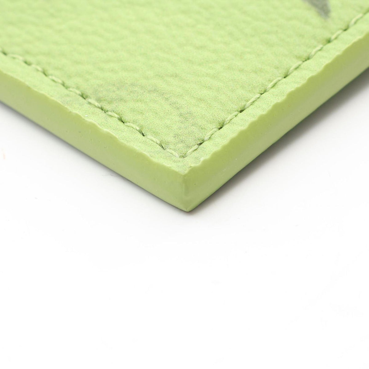 Louis Vuitton Coin Card Holder Case Baseball Green Leather — view 5