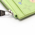 Louis Vuitton Coin Card Holder Case Baseball Green Leather — view 6