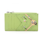 Louis Vuitton Coin Card Holder Case Baseball Green Leather