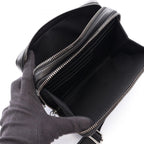 Dior Shoulder Bag CD Diamond Messenger Pouch Black Dark Gray Leather CD — view 3