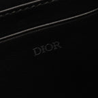 Dior Shoulder Bag CD Diamond Messenger Pouch Black Dark Gray Leather CD — view 4