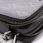 Dior Shoulder Bag CD Diamond Messenger Pouch Black Dark Gray Leather CD — view 5