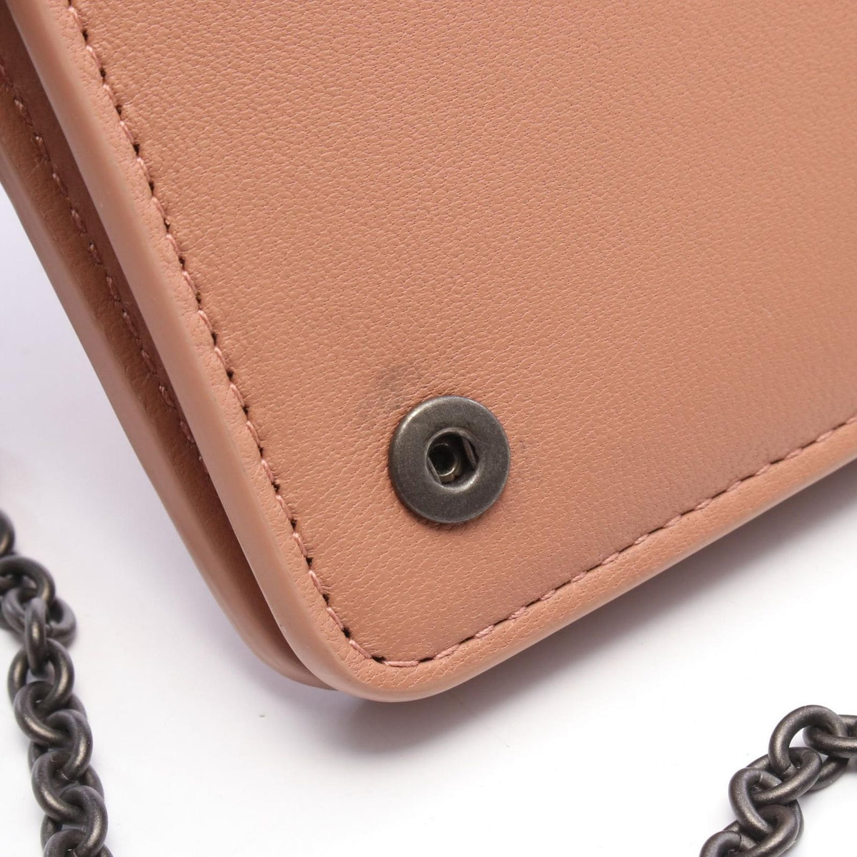 Bottega Veneta Shoulder Bag Intrecciato Pink Beige Lambskin Chain Wallet — view 7