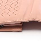 Bottega Veneta Shoulder Bag Intrecciato Pink Beige Lambskin Chain Wallet — view 6