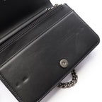 Chanel Shoulder Bag Boy Quilted Black Caviar Leather Chain Wallet — view 6