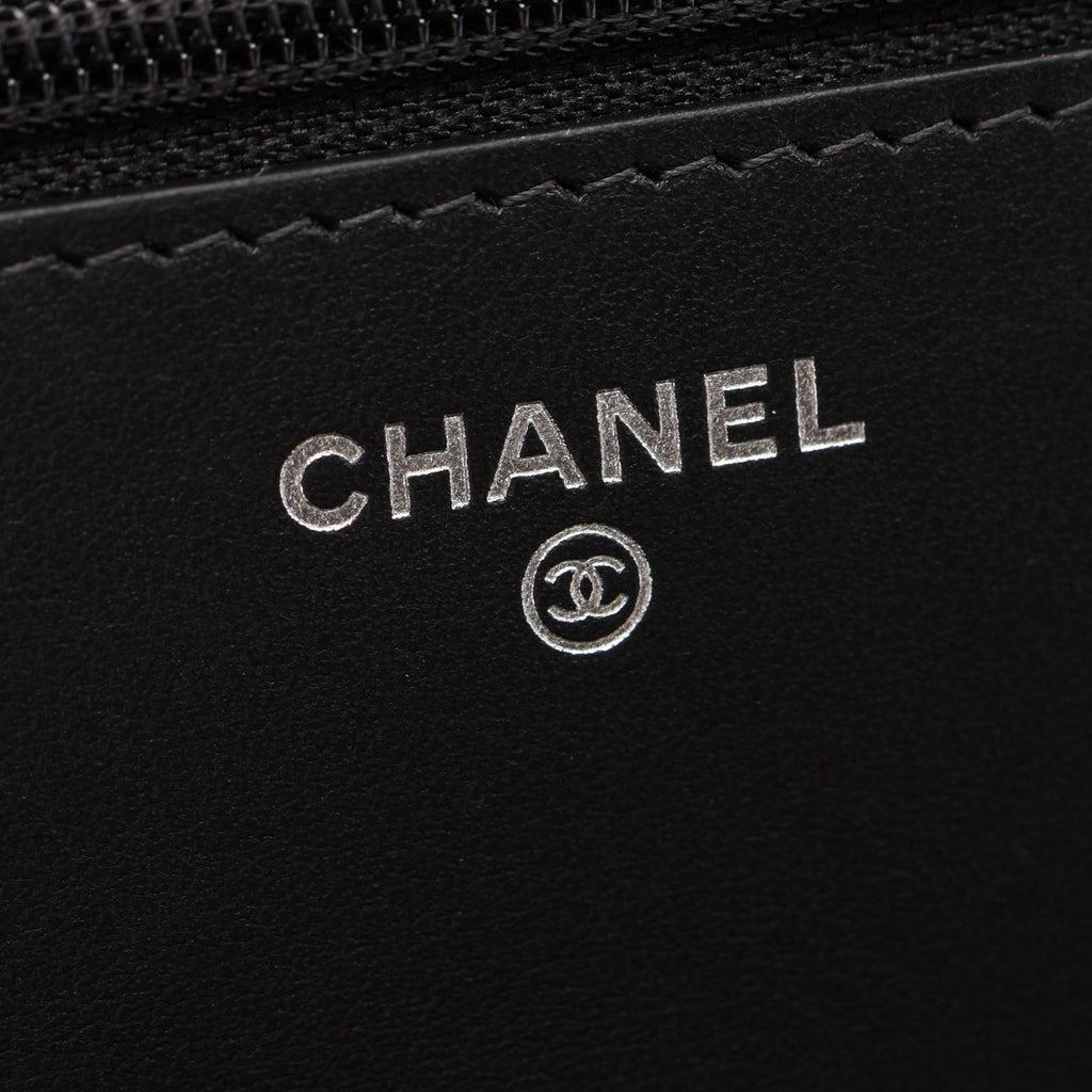 Chanel Shoulder Bag Boy Quilted Black Caviar Leather Chain Wallet — view 4
