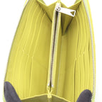 Bottega Veneta Round Wallet Maxi Intrecciato Lime Leather — view 3
