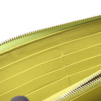 Bottega Veneta Round Wallet Maxi Intrecciato Lime Leather — view 5