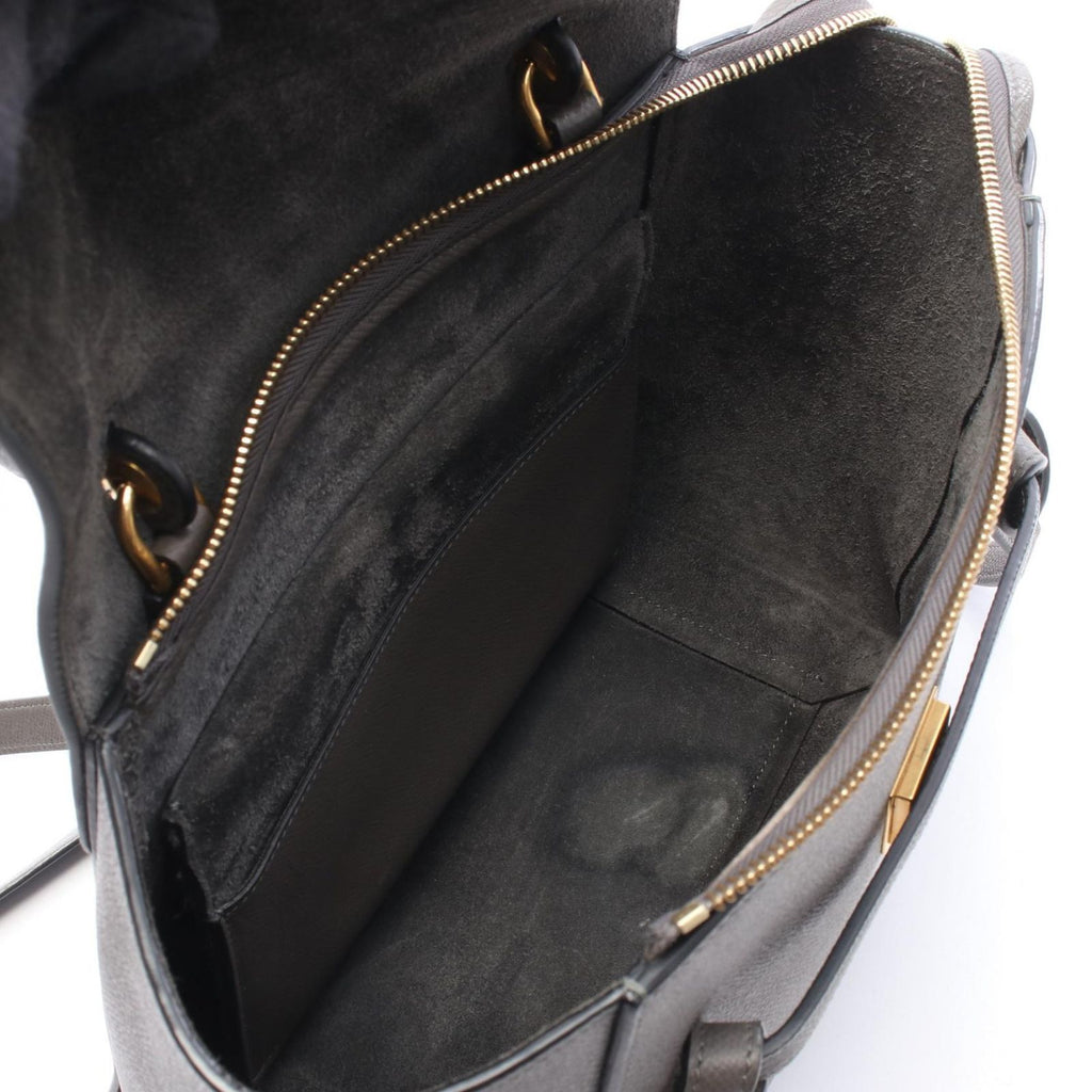 Celine Belt Bag Micro 2-Way Gray Leather — view 3