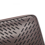 Bottega Veneta Clutch Perforated Dark Brown Black Leather — view 5