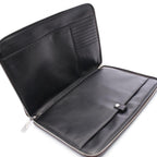 Bottega Veneta Clutch Perforated Dark Brown Black Leather — view 3