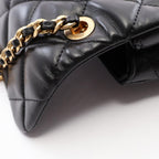 Chanel Shoulder Bag Quilted Small Flap Black Lambskin Chain — view 7