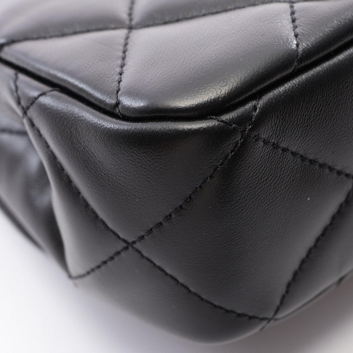 Chanel Shoulder Bag Quilted Small Flap Black Lambskin Chain — view 6