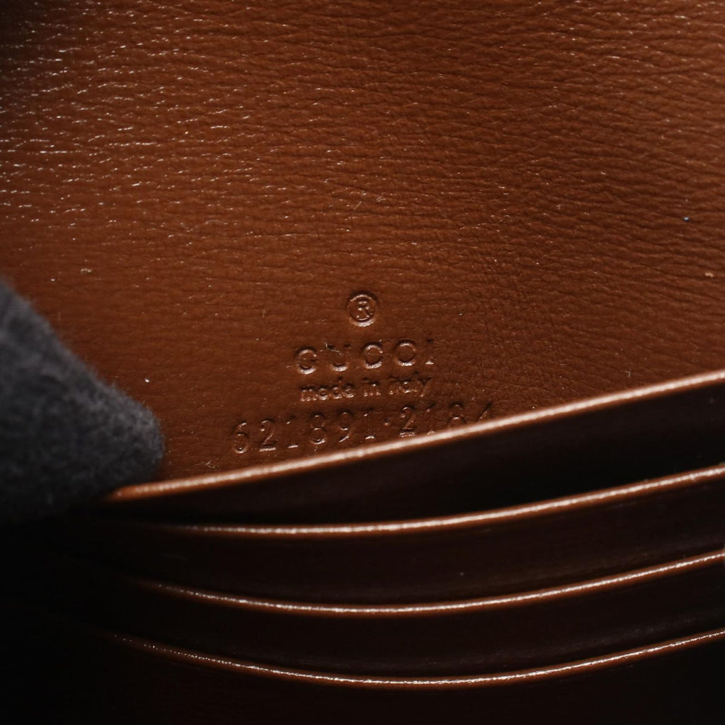 Gucci Bifold Wallet Horsebit GG Supreme Beige Brown Leather Compact — view 4