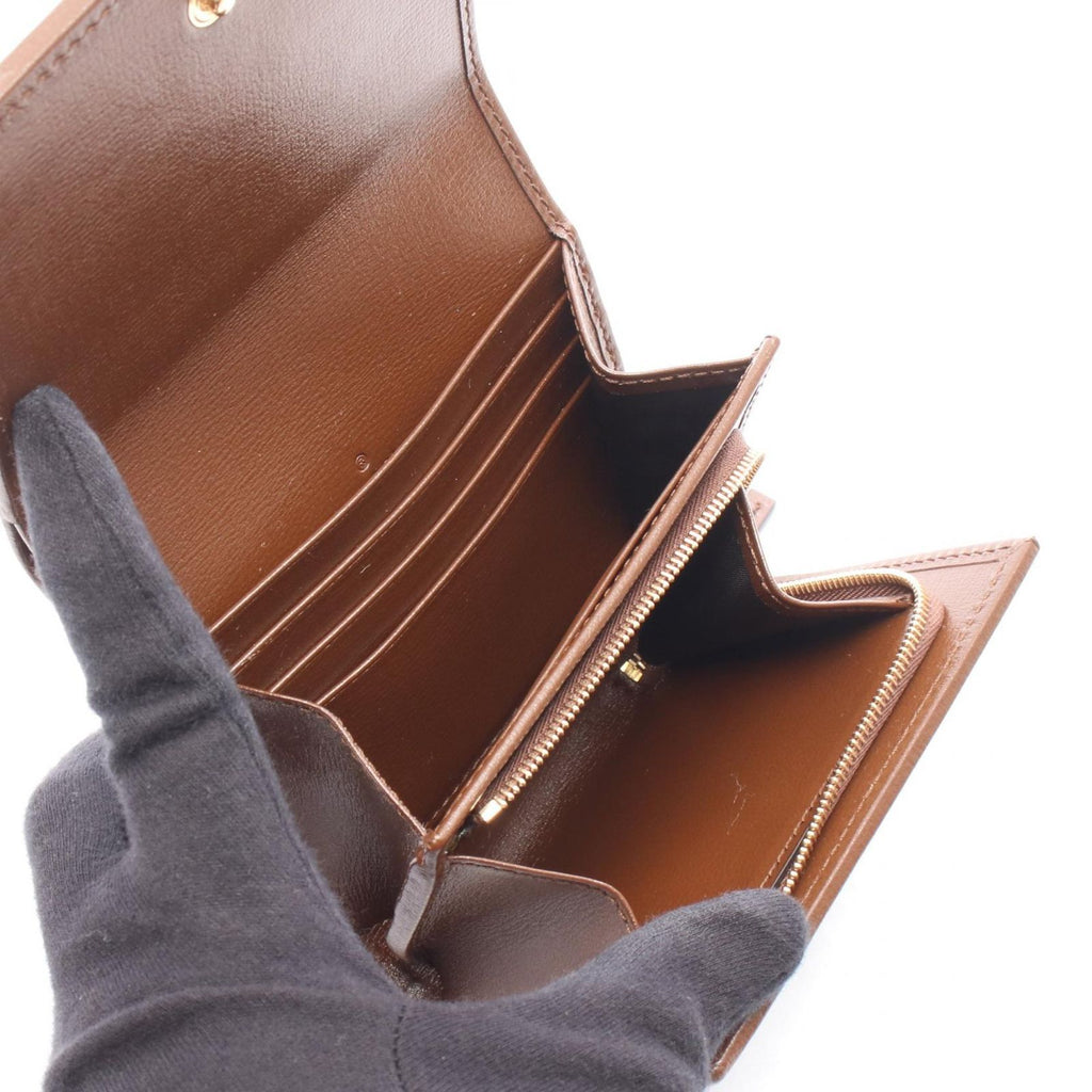 Gucci Bifold Wallet Horsebit GG Supreme Beige Brown Leather Compact — view 3