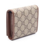 Gucci Bifold Wallet Horsebit GG Supreme Beige Brown Leather Compact — view 2