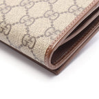 Gucci Bifold Wallet Horsebit GG Supreme Beige Brown Leather Compact — view 5