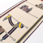 Hermes Shawl Rectangle Lettres Equestres Silk Scarf — view 4