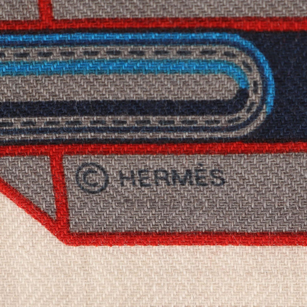Hermes Shawl Rectangle Lettres Equestres Silk Scarf — view 2
