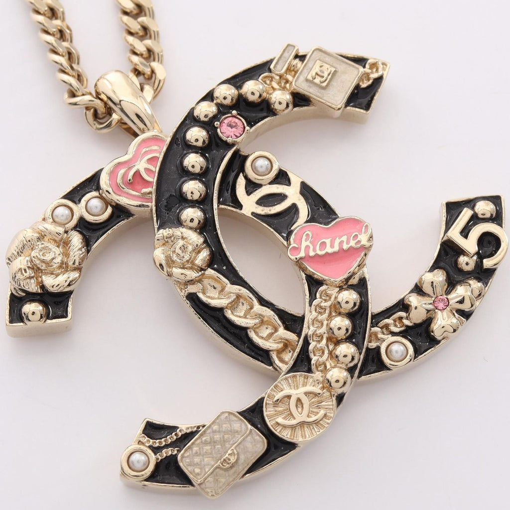 Chanel Necklace CC Logo Icon Motif — view 6