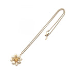 Chanel Necklace CC Logo Flower YG — view 3