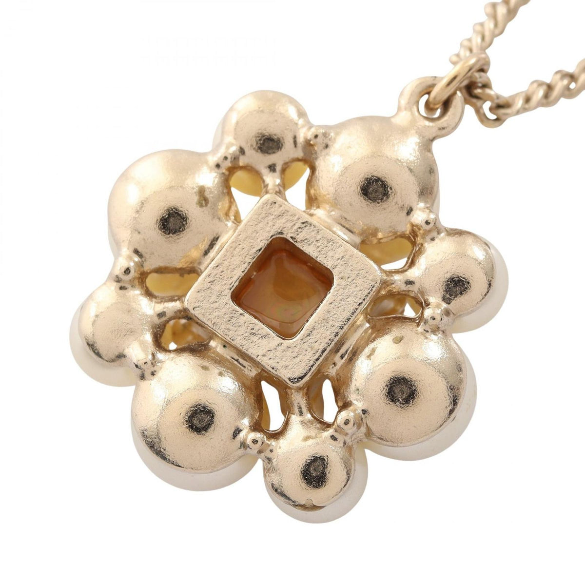 Chanel Necklace CC Logo Flower YG — view 2