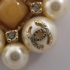 Chanel Necklace CC Logo Flower YG — view 8