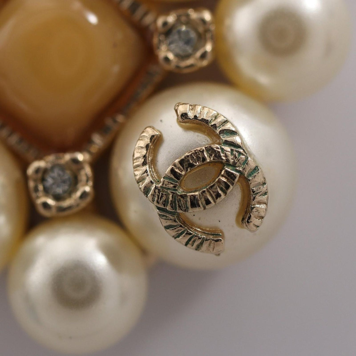 Chanel Necklace CC Logo Flower YG — view 8