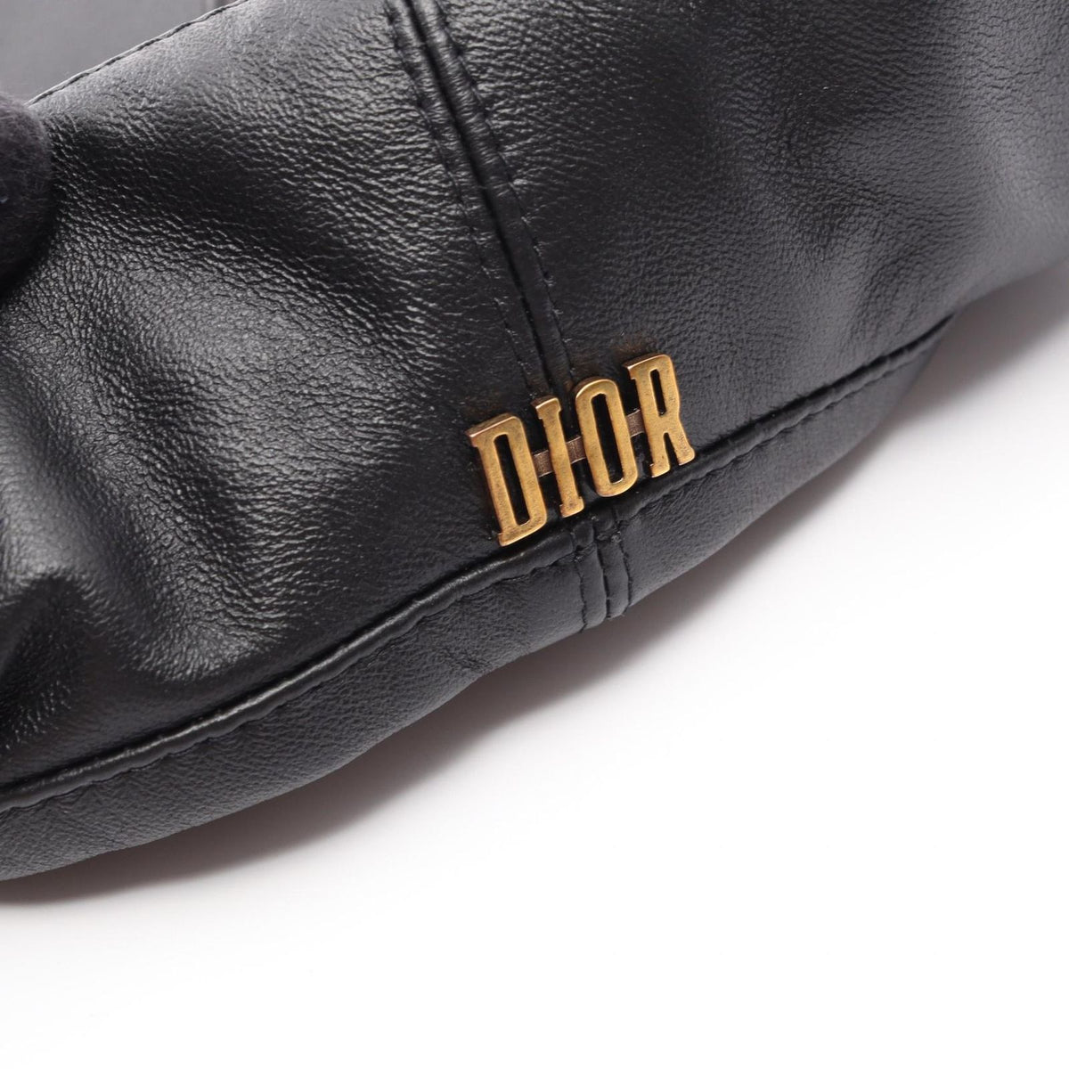 Dior D-dream Metal Logo Beret Leather Hat — view 8