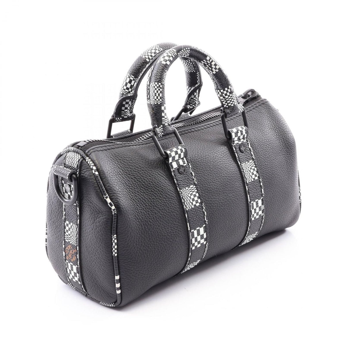 Louis Vuitton Handbag City Keepall XS Damiedi Torted 2-Way Noir White Orange — view 2