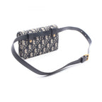 Dior Waist Bag Saddle Oblique Belt Pouch S Navy Ivory Canvas Leather — view 2