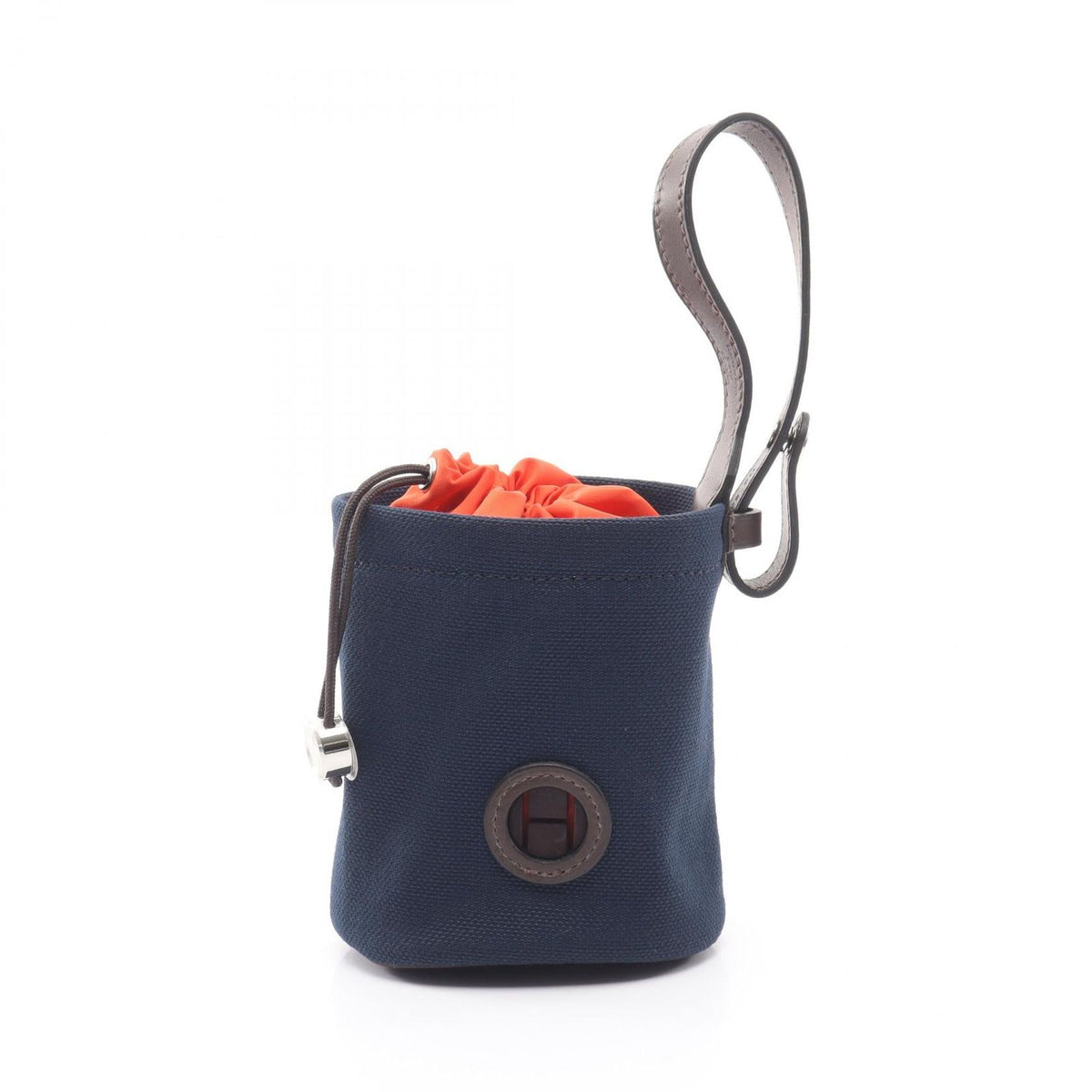 Hermes Pouch Dog Treats Navy Hoo Canvas