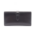 Hermes Bifold Wallet Bearn Soufflet Monochrome Black Calfskin