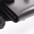 Hermes Bifold Wallet Bearn Soufflet Monochrome Black Calfskin — view 8