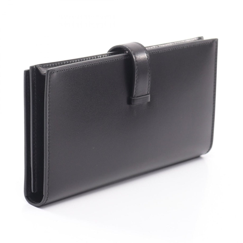 Hermes Bifold Wallet Bearn Soufflet Monochrome Black Calfskin — view 2