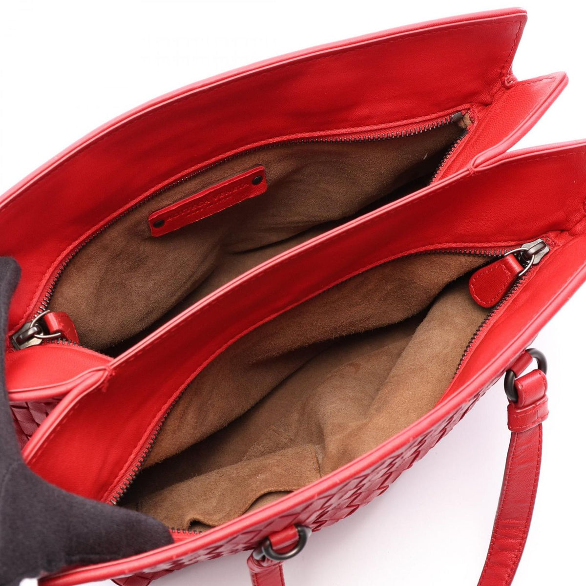 Bottega Veneta Tote Bag Intrecciato 2-Way Red Leather — view 3