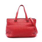 Bottega Veneta Tote Bag Intrecciato 2-Way Red Leather