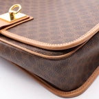 Celine Shoulder Bag Macadam Camel Dark Brown Leather Gancini — view 8