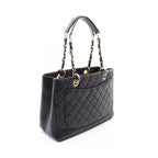 Chanel Tote Bag Quilted Grand Shopping GST Black Caviar Leather GST Chain — view 2