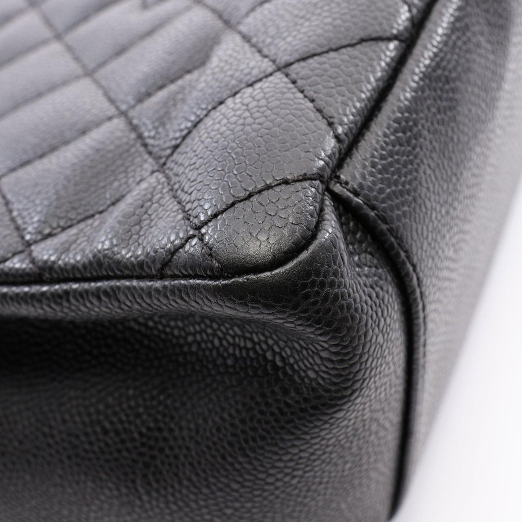 Chanel Tote Bag Quilted Grand Shopping GST Black Caviar Leather GST Chain — view 6