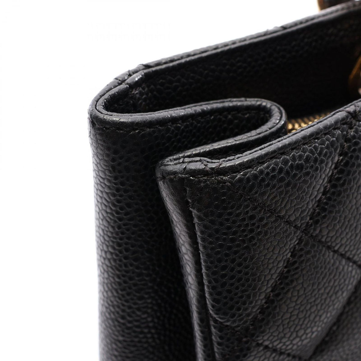 Chanel Tote Bag Quilted Grand Shopping GST Black Caviar Leather GST Chain — view 7
