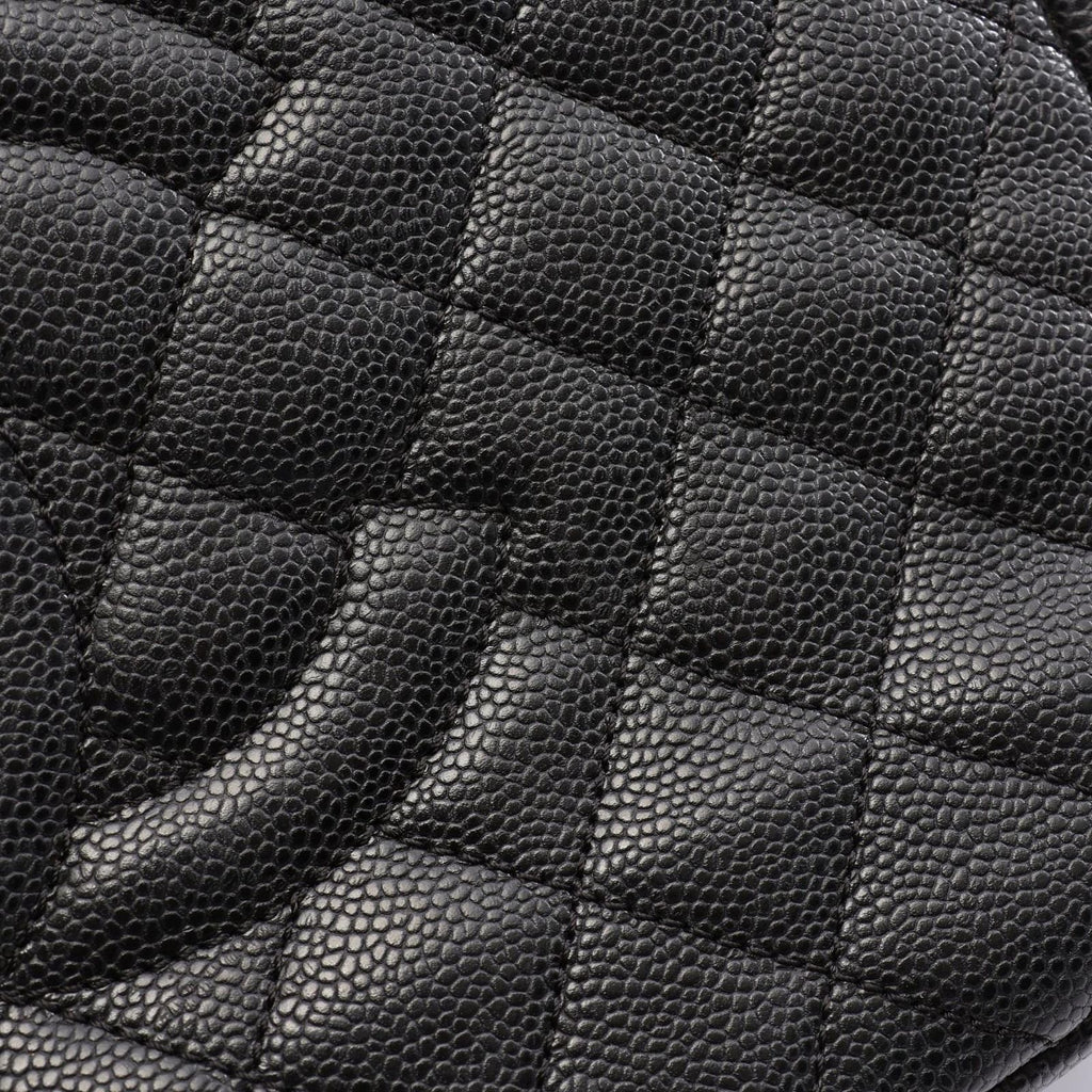 Chanel Tote Bag Quilted Grand Shopping GST Black Caviar Leather GST Chain — view 8
