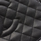 Chanel Tote Bag Quilted Grand Shopping GST Black Caviar Leather GST Chain — view 8