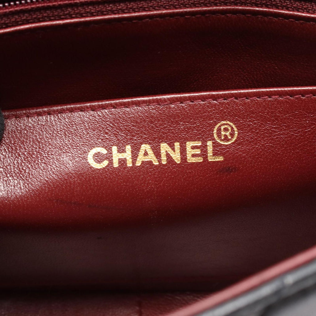 Chanel Shoulder Bag Quilted Diana Flap Black Lambskin Chain — view 4